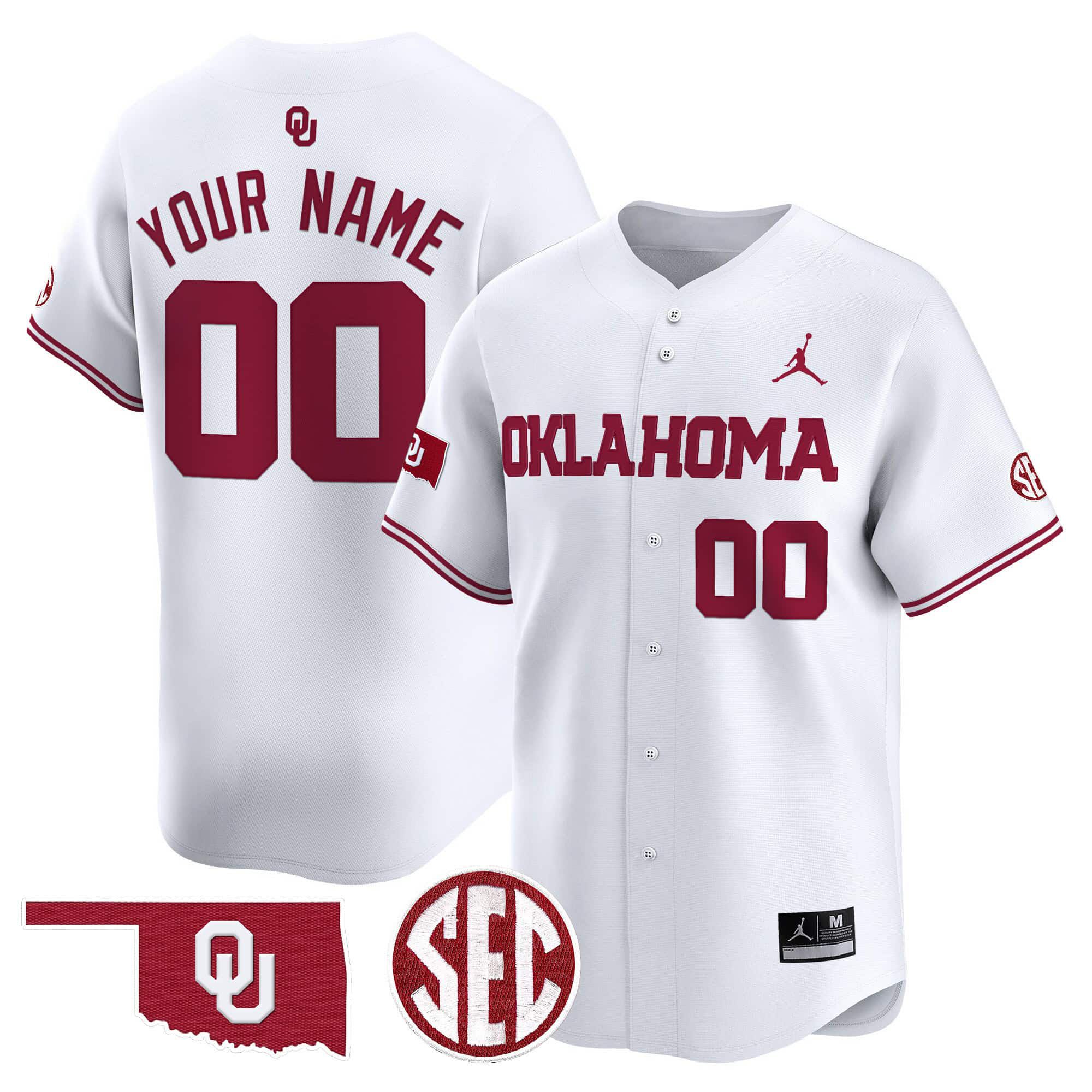 Men Oklahoma Sooners White 2024 Vapor Premier Limited Custom NCAA Jersey->customized ncaa jersey->Custom Jersey